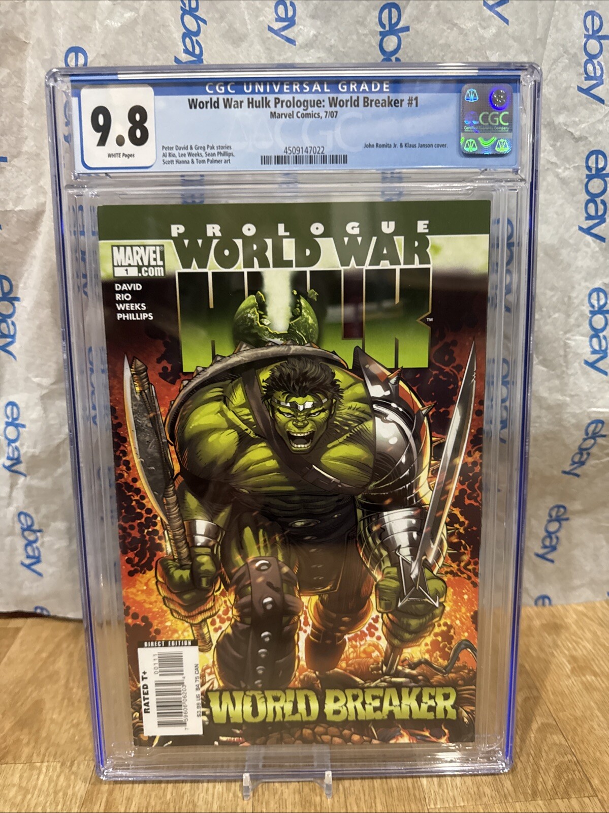 WORLD WAR HULK PROLOGUE WORLD BREAKER #1 CGC 9.8 Marvel 2007 Comics