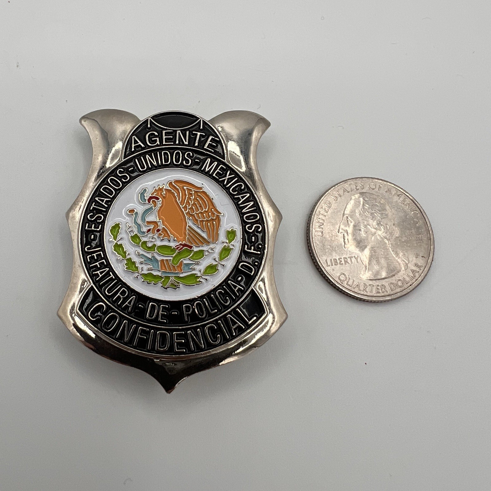 Vintage Mexican Secret Service D.F. Badge OBSOLETE