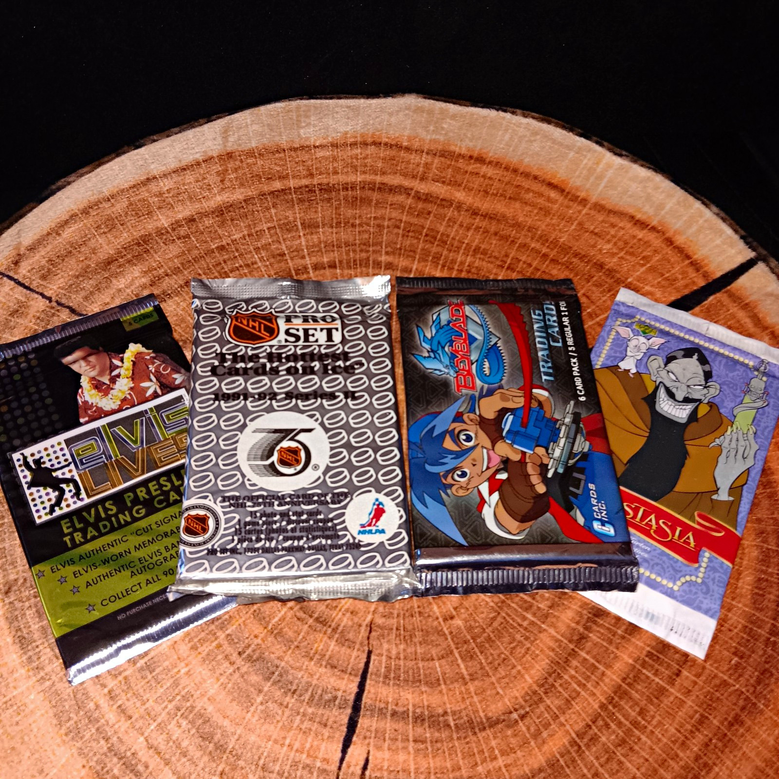 Lot Of 4 [ Sealed ] Card Packs / Elvis Lives/ NHL 91-92/ Beyblade TCG Anastasia