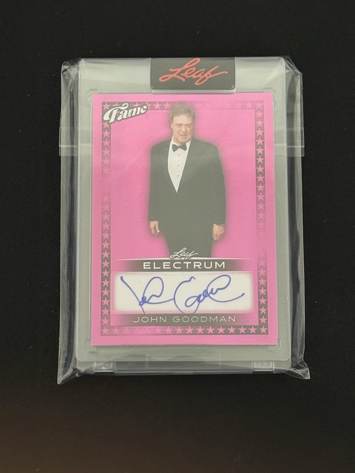 2025 LEAF ELECTRUM JOHN GOODMAN #1/1 AUTO FAME PINK ROSEANNE ACTOR