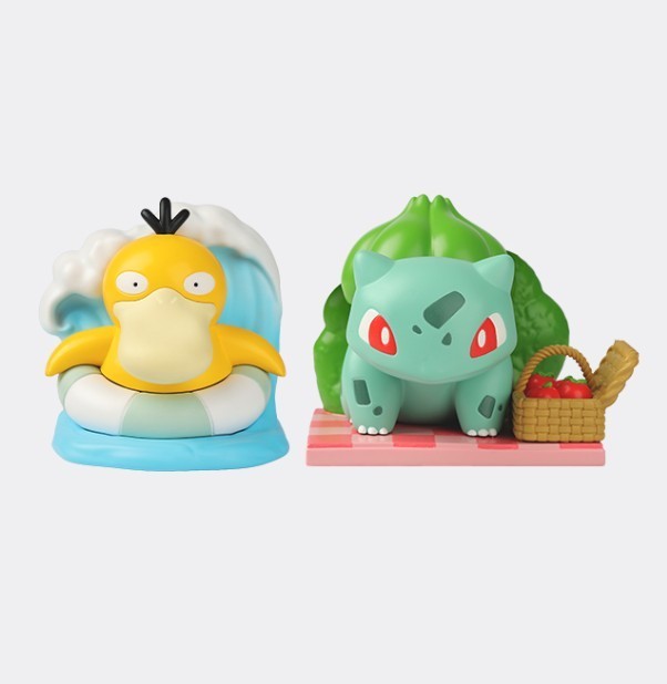Official Hyundai x Pokemon Car Air Freshener Figure 2pc Set Bulbasaur Psyduck Ne