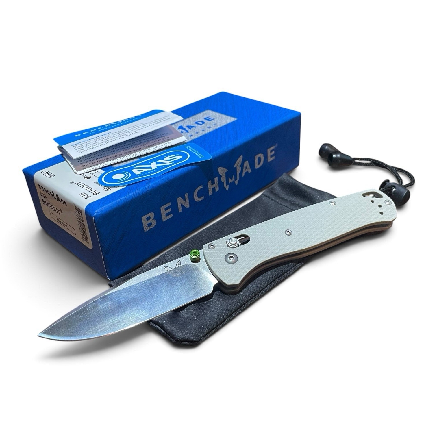 Benchmade 535-2002 Bugout CPM-20CV Gray G10 Satin Blade AXIS Folding Knife