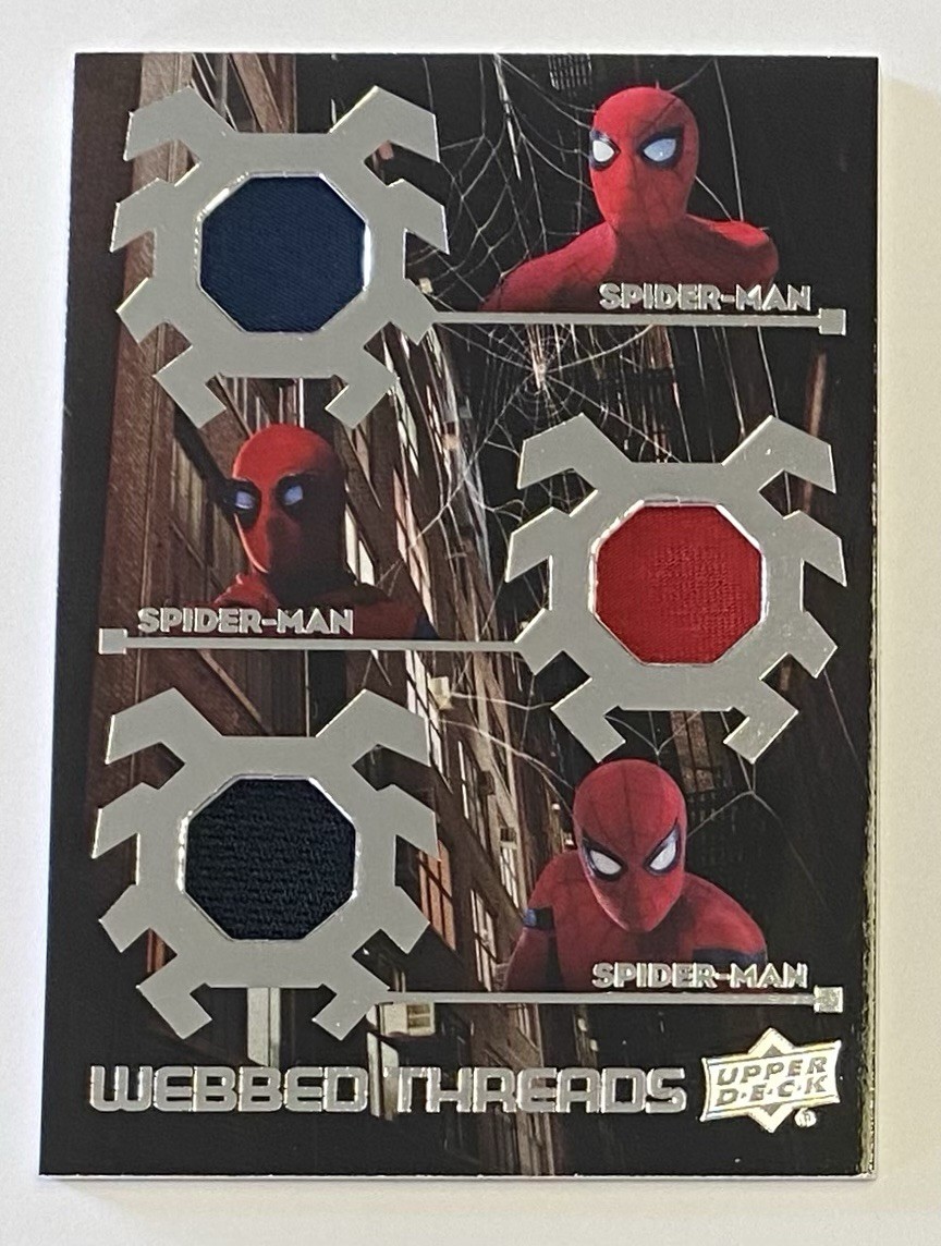 2017 Upper Deck Marvel Spider-Man Webbed Threads Triple Movie Worn Patch