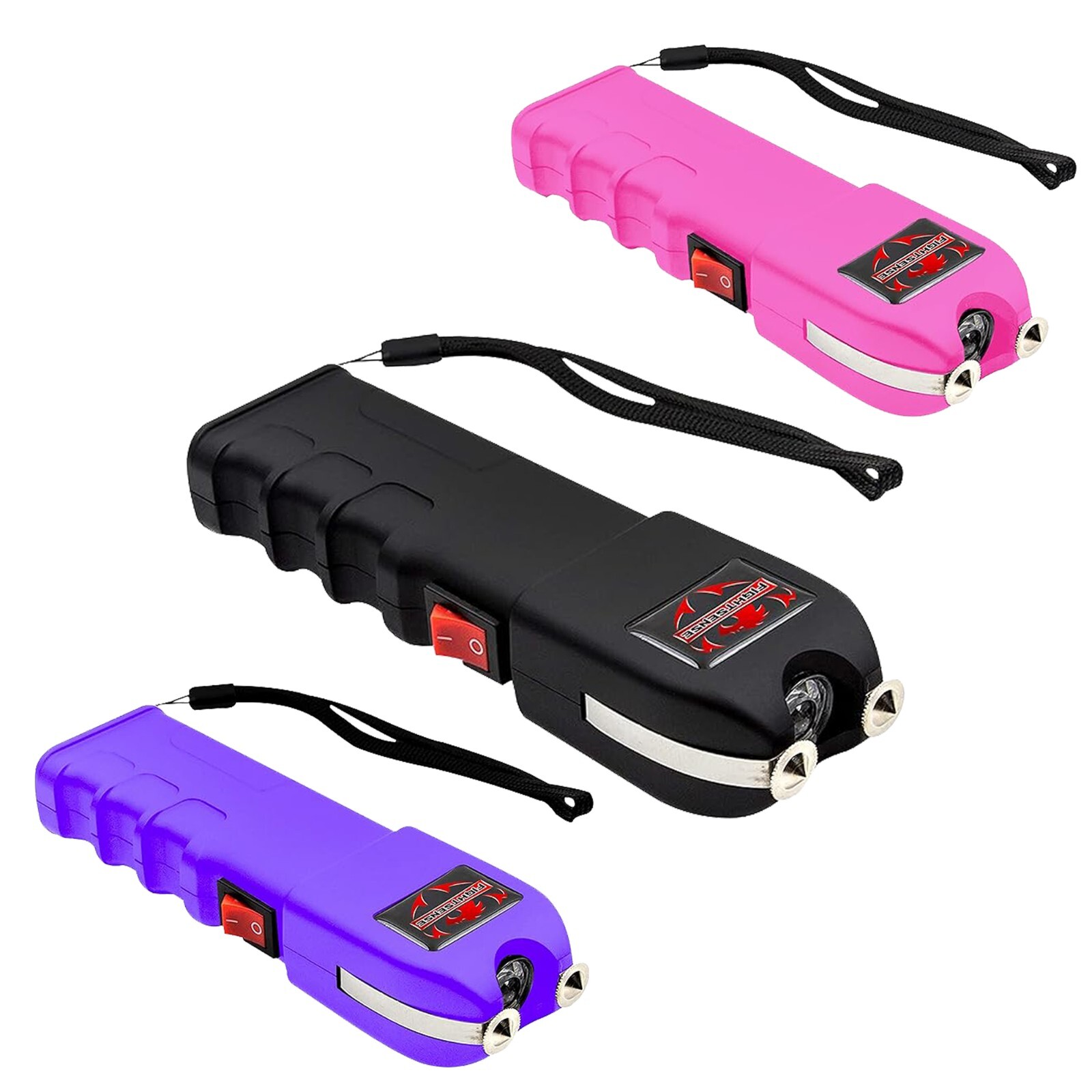 FIGHTSENSE (3PC) Havey Duty Flashlight stun Gun for Women self Defense