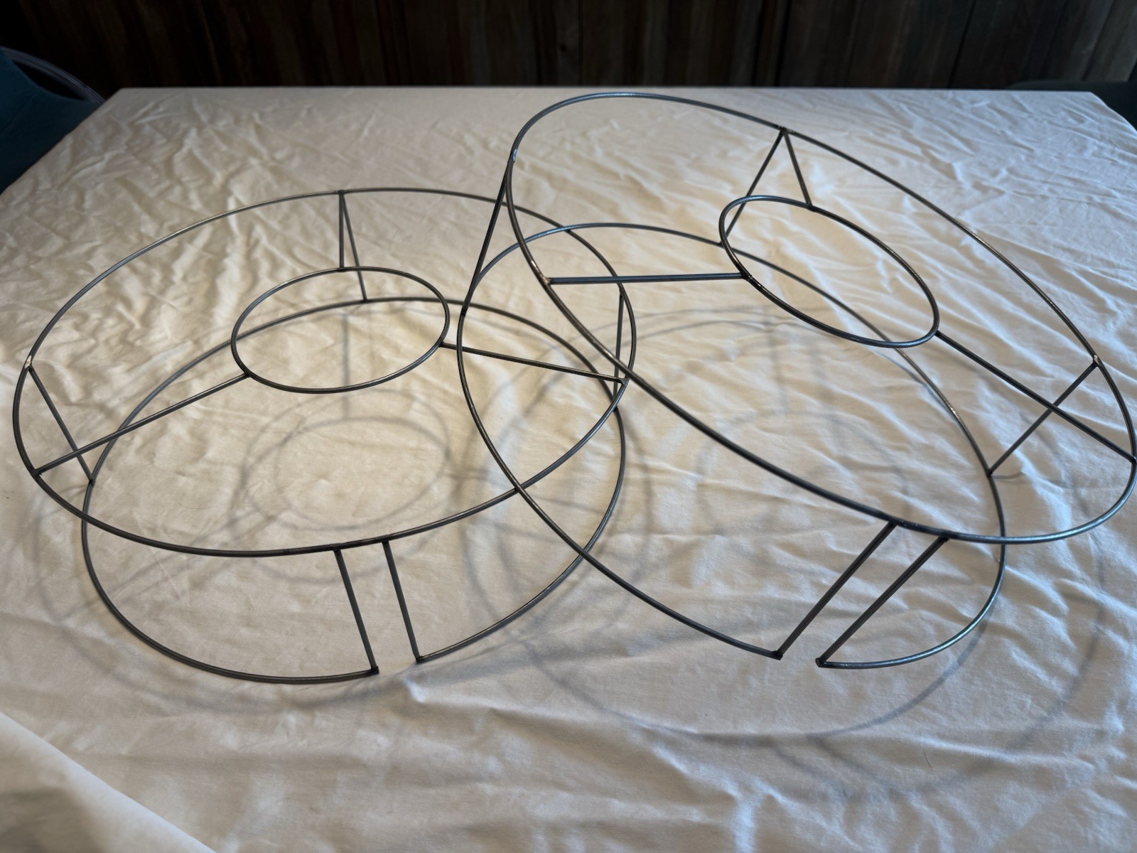 pair of MAJESTIC Z Tambourine Lamp Shade Frames- EXACT REPRODUCTION OF ORIGINALS