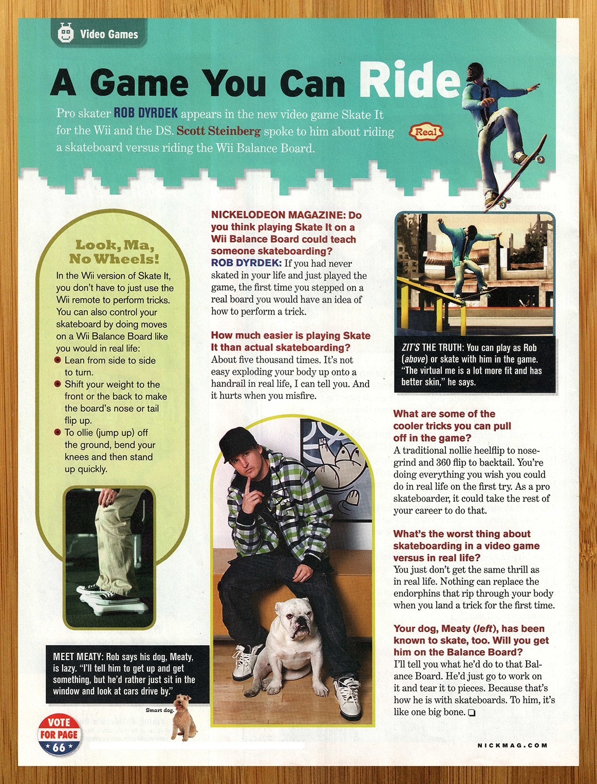 2006 Rob Dyrdek Skate It INTERVIEW Print Ad/Poster Skateboard DS Wii Game Art