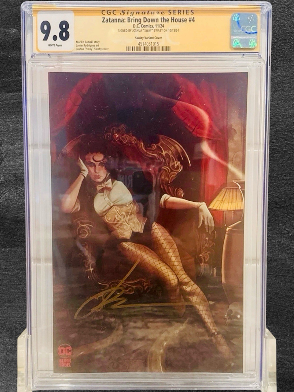 Zatanna: Bring Down The House #4 SIGNED Joshua Swaby Virgin Variant CGC 9.8
