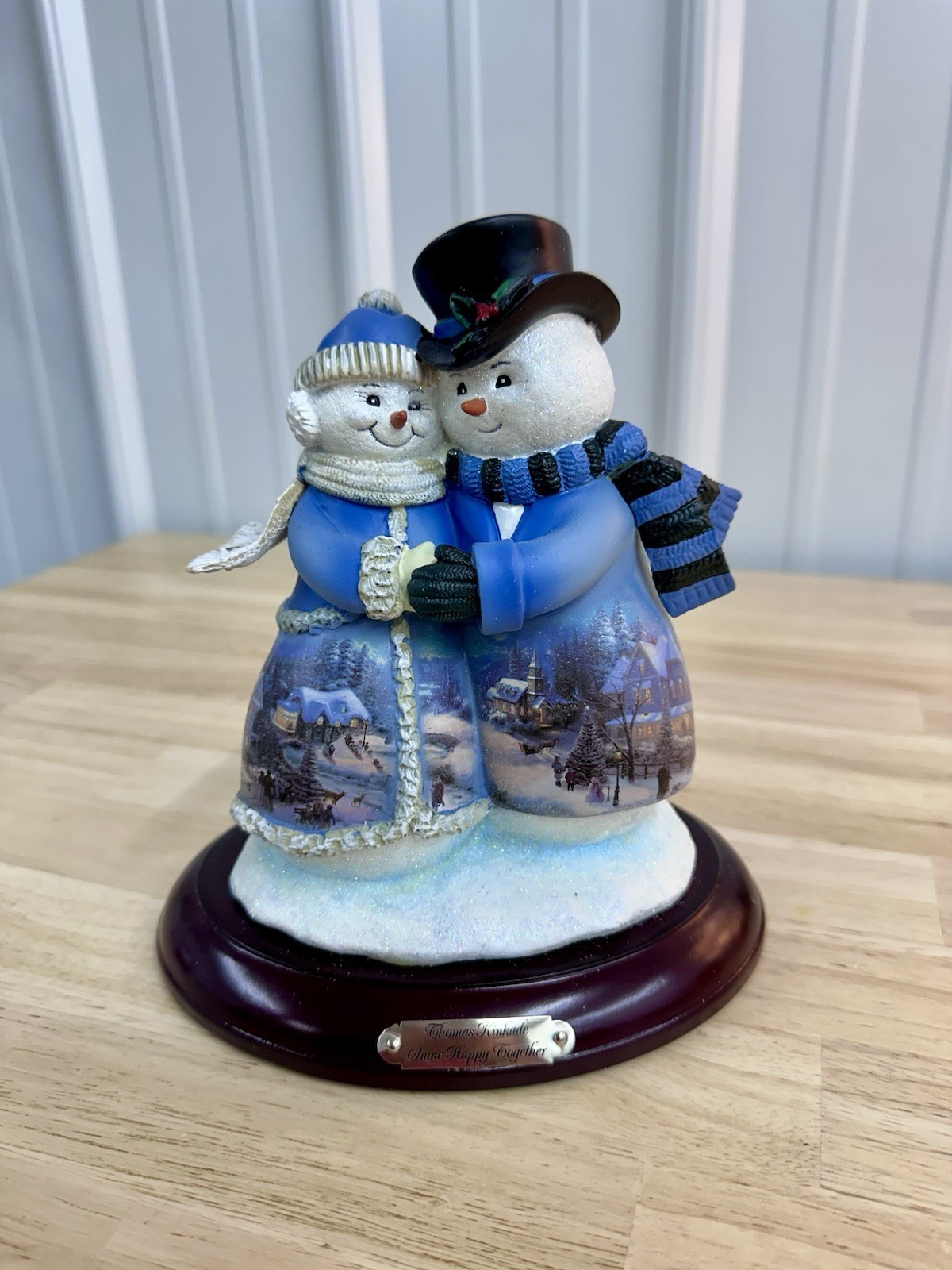 Thomas Kinkade Snow Couples 2009 Bradford Exchange “Snow Happy Together” Musical
