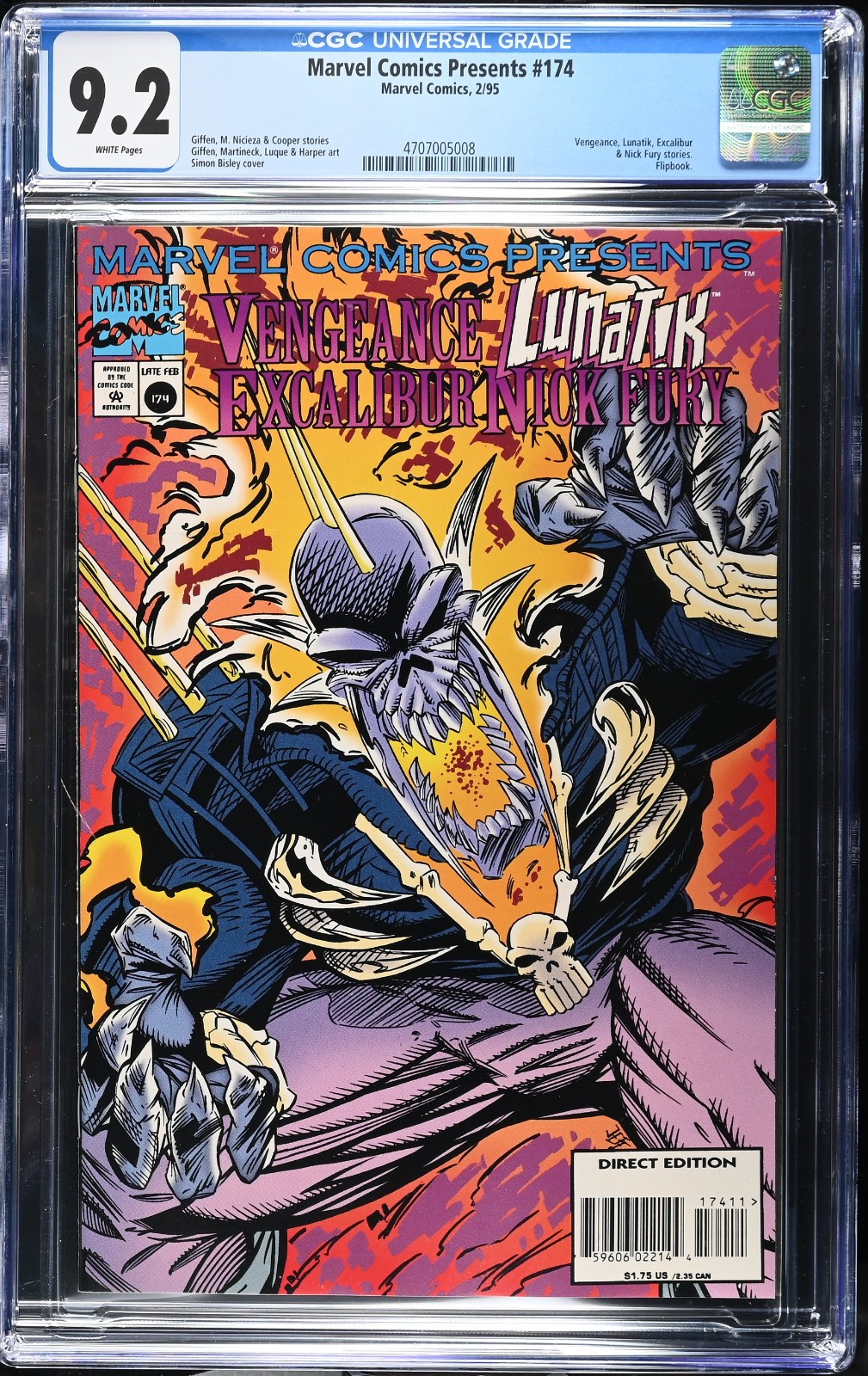 MARVEL COMICS PRESENTS #174 (1995) SIMON BISLEY COVER CGC 9.2 WHITE PAGES