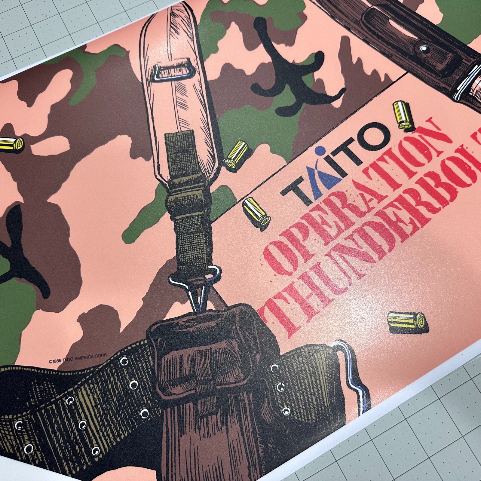 Reproduction Operation Thunderbolt Arcade Cabinet Part Adhesive CPO -AS IS