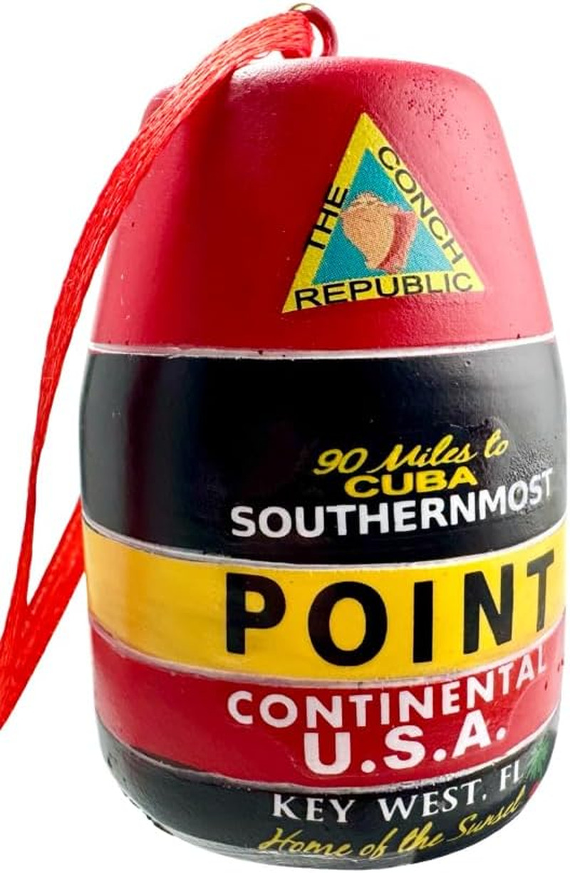 Southernmost Point Christmas Ornament Key West Holiday Decoration Buoy Famous Fl