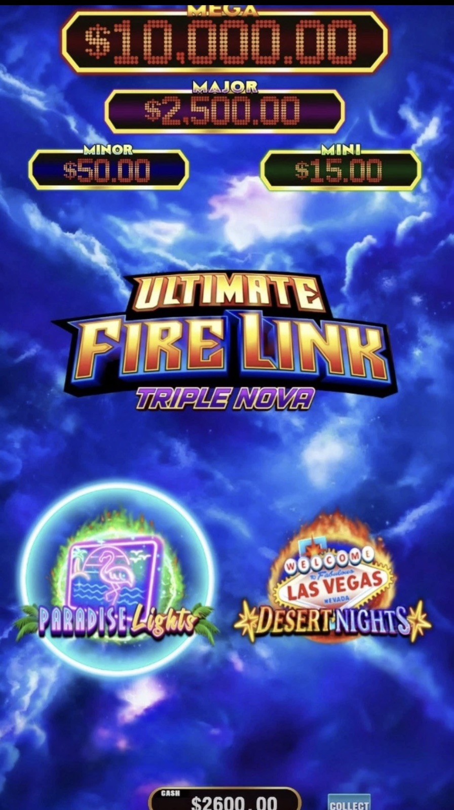 Ultimate Fire Link Triple Nova 2/1   - HET Game Board