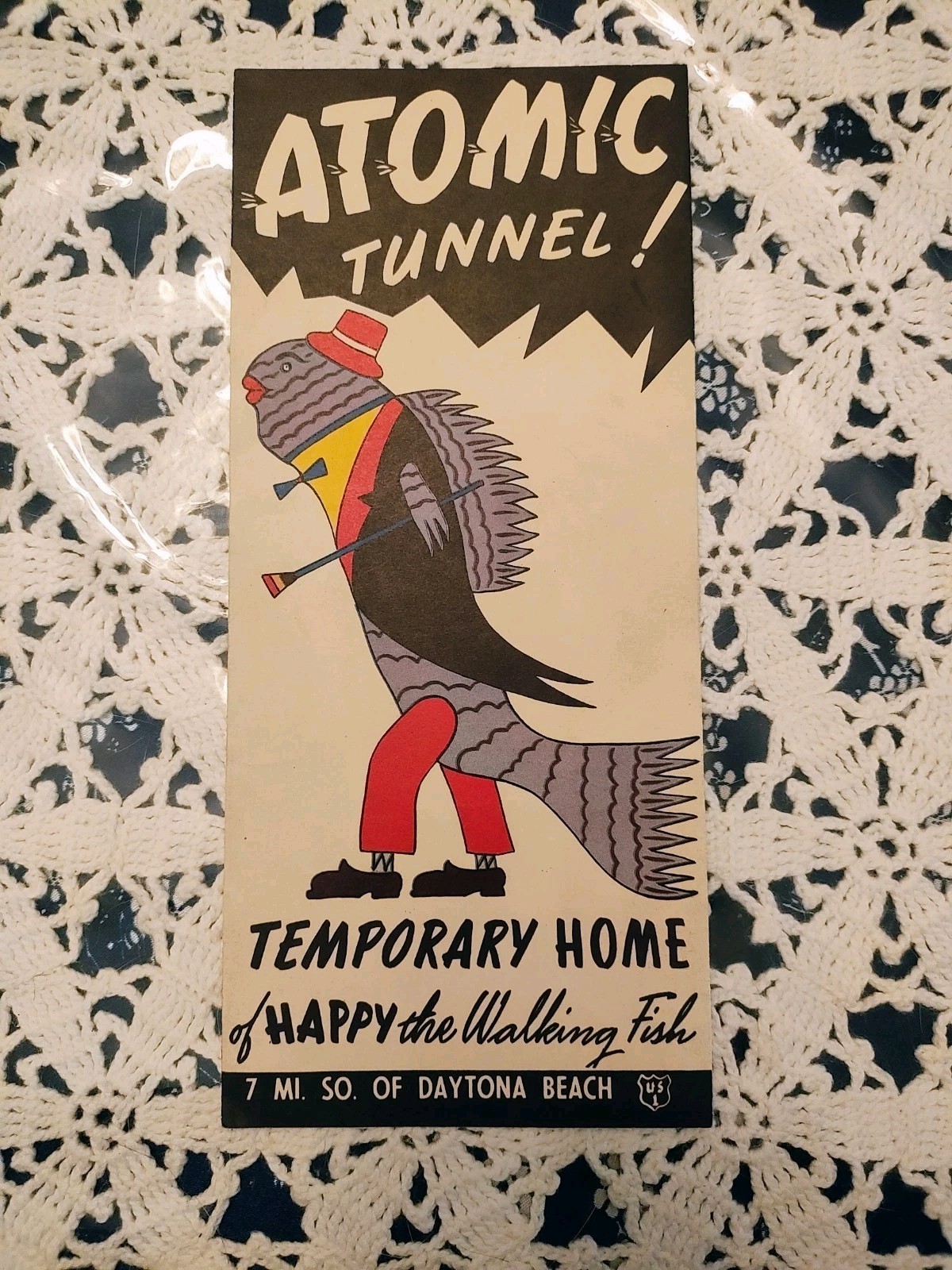 Vintage Florida Travel Brochure Atomic Tunnel  Daytona Beach