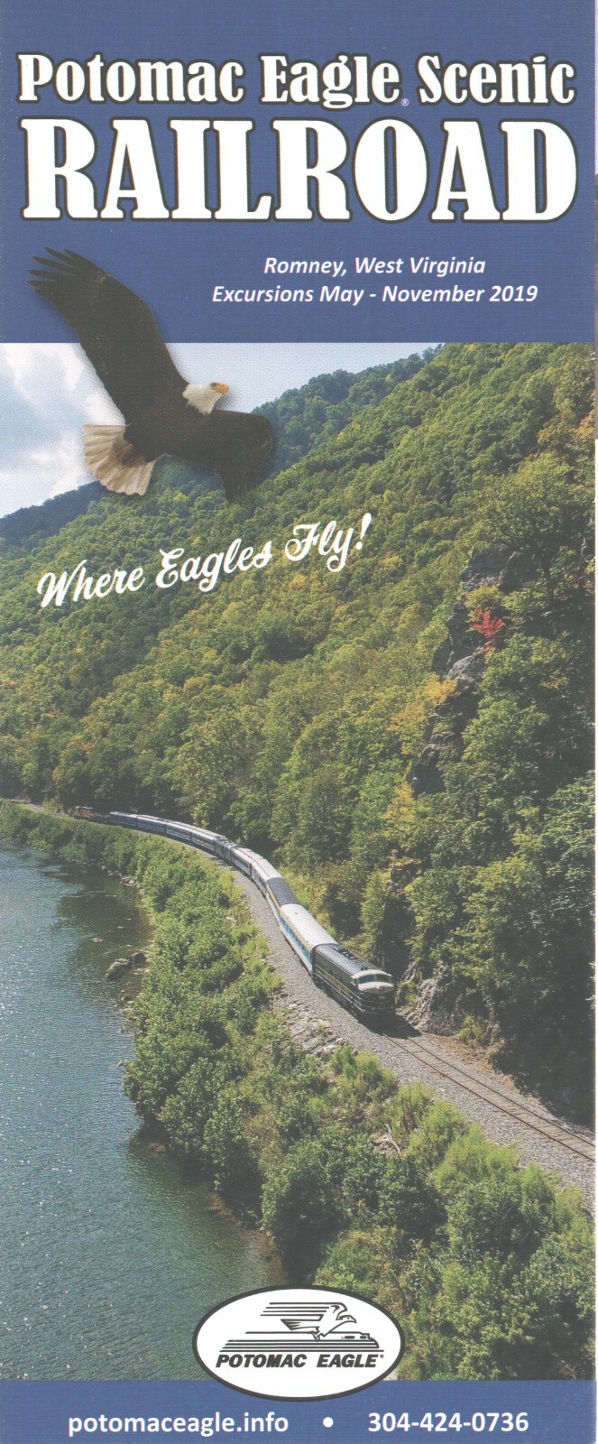 Brochure, Potomac Eagle Scenic Railroad 2019 Schedule & Fares