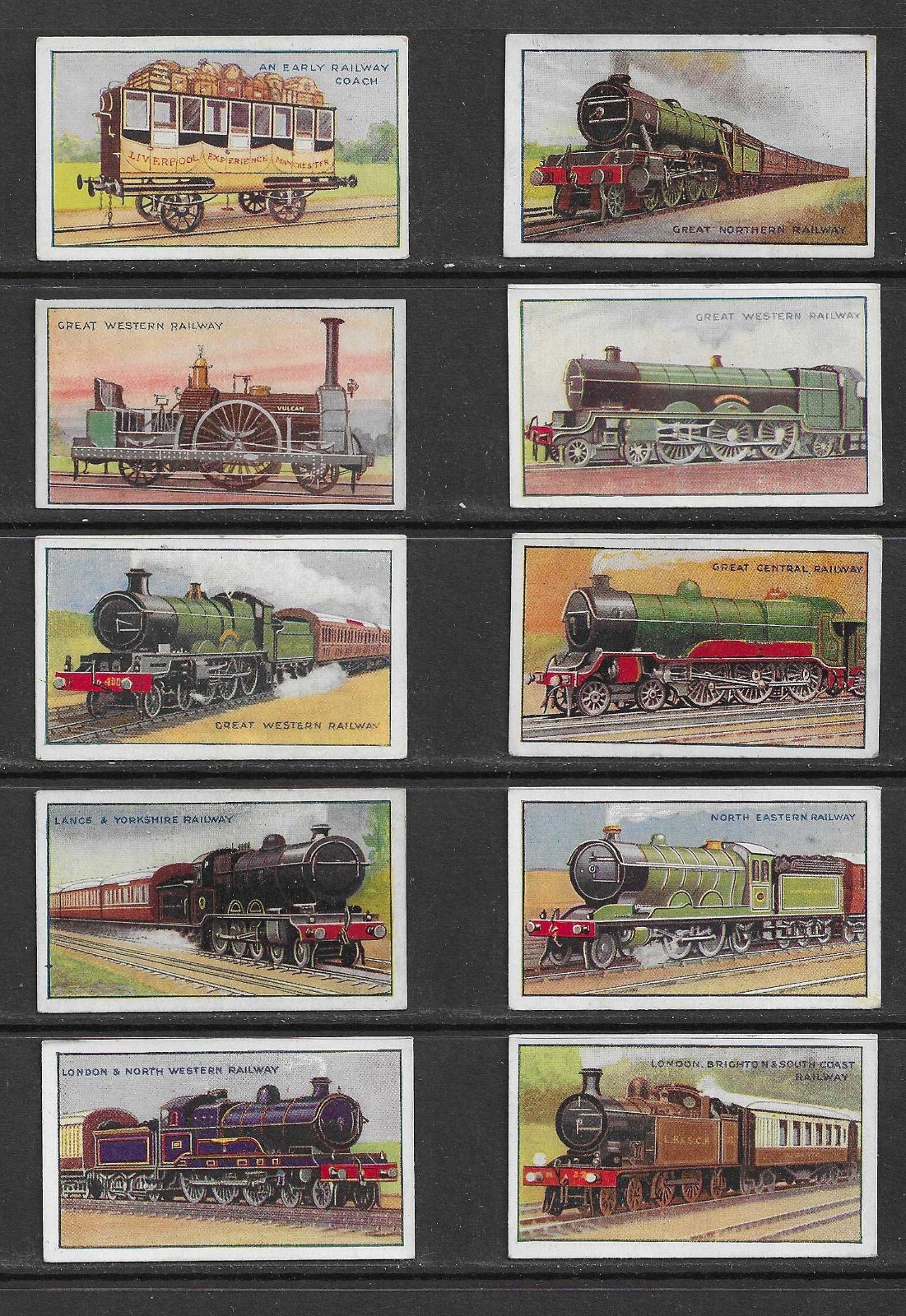 Phillips 1934 RAILWAY ENGINES set cigarette cards