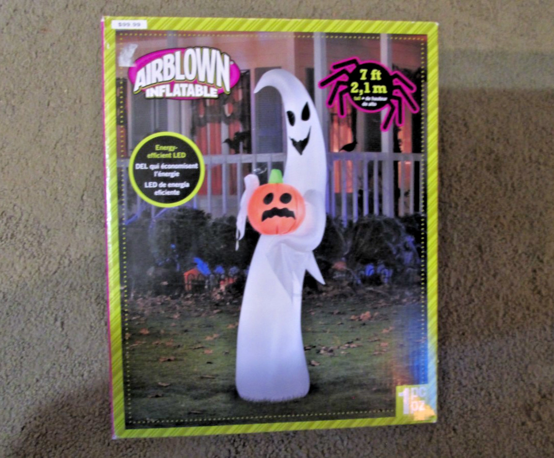 Gemmy Airblown inflatable 7ft ghost lights up new old stock