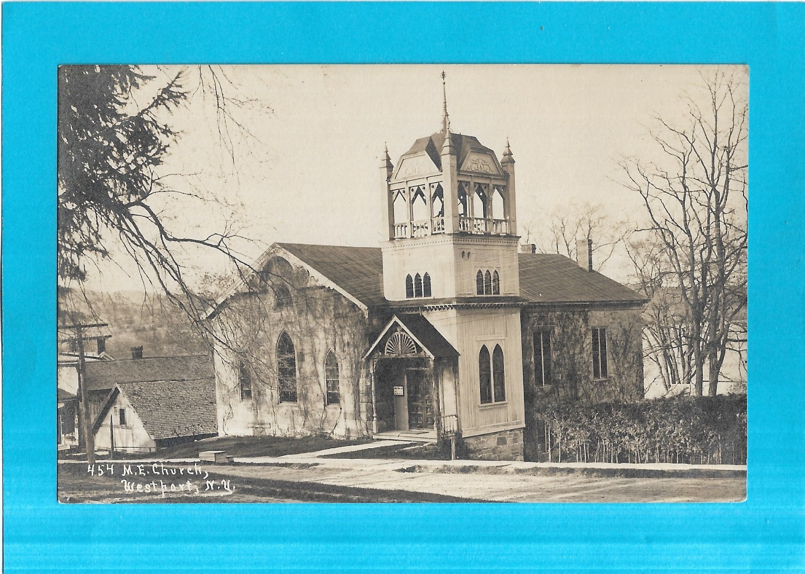 Vintage Photo Postcard-M.E. Church, Westport, NY.