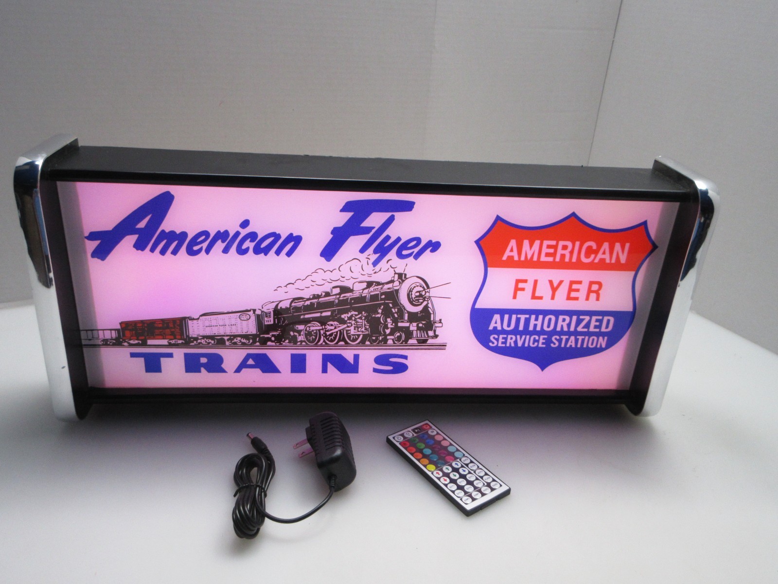 American Flyer Trains Service station LED Display lighted sign lightbox