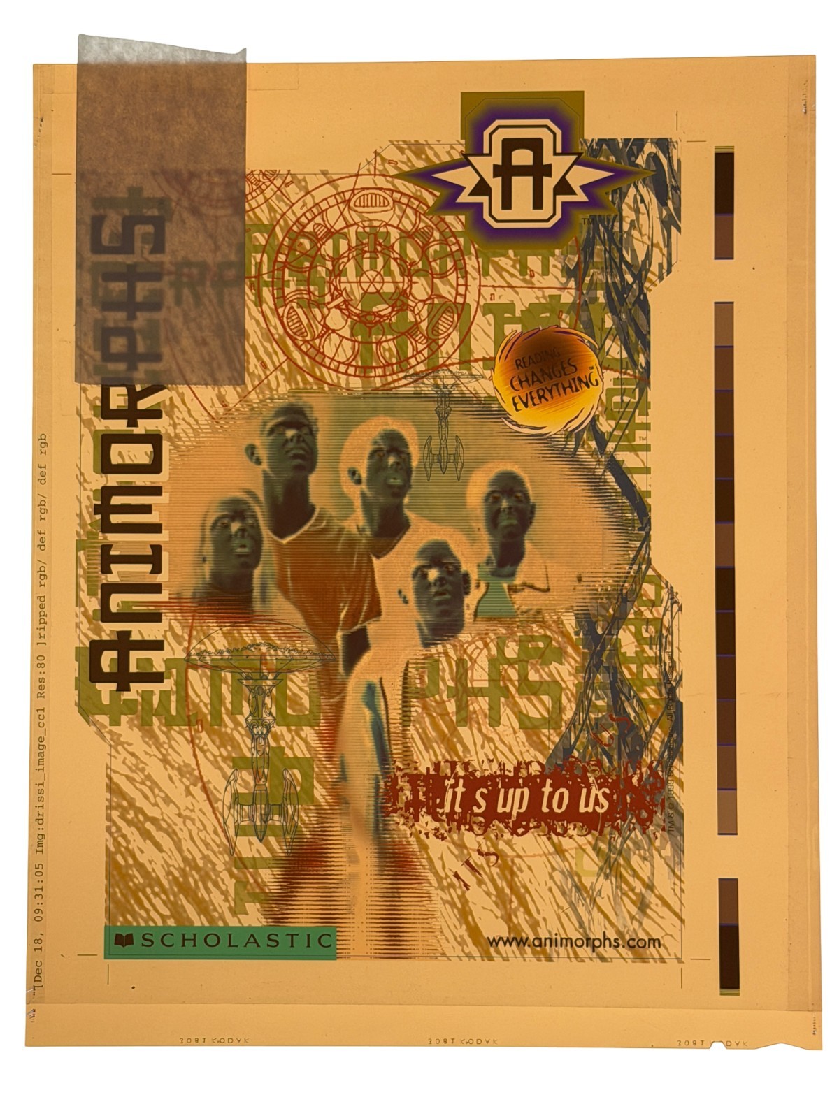 Animorphs Promotional Printing Proof Negative