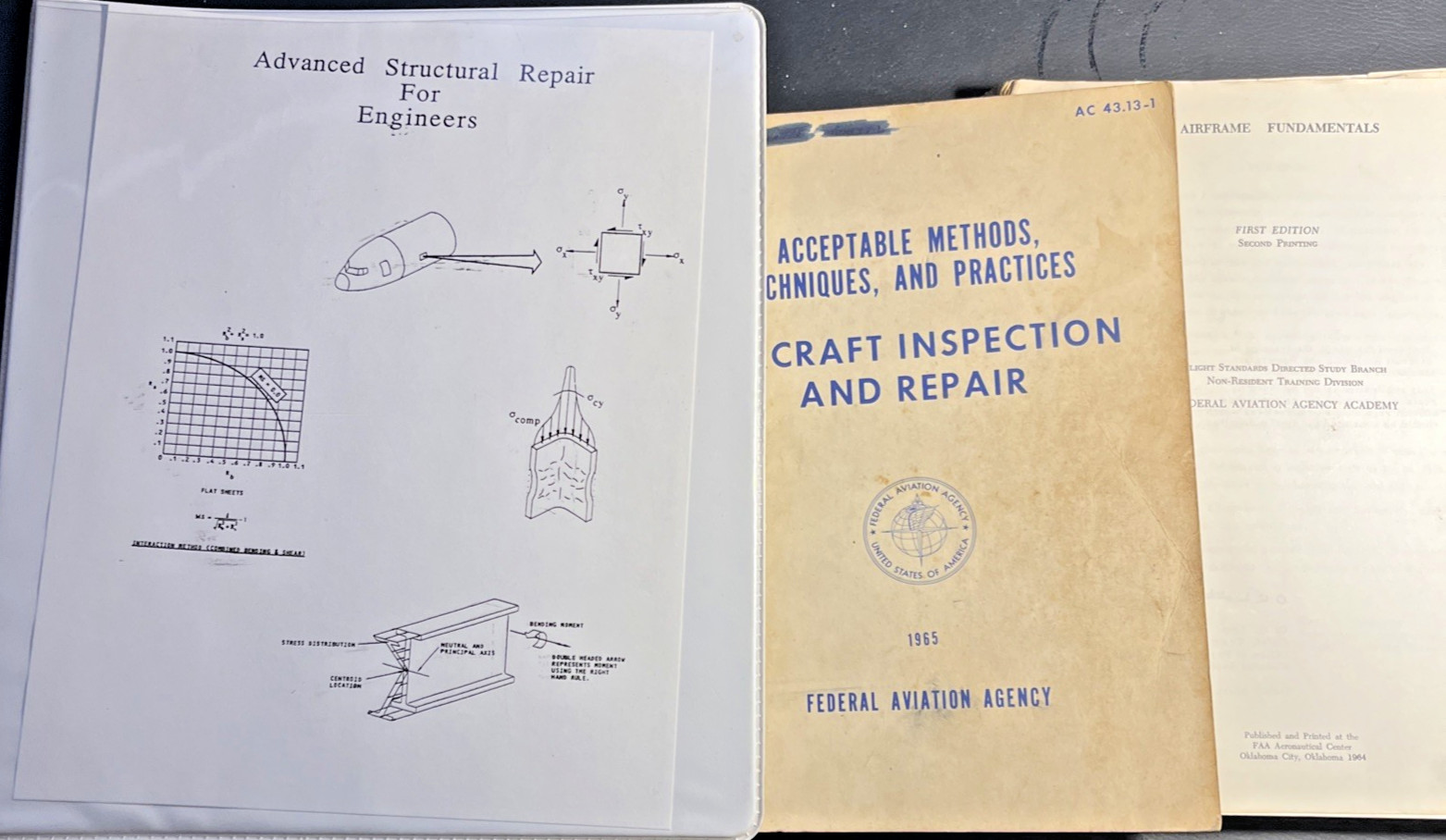 Vintage Boeing 7X7 Advanced Structural Repair Manual 1964 FAA Airframe Lot