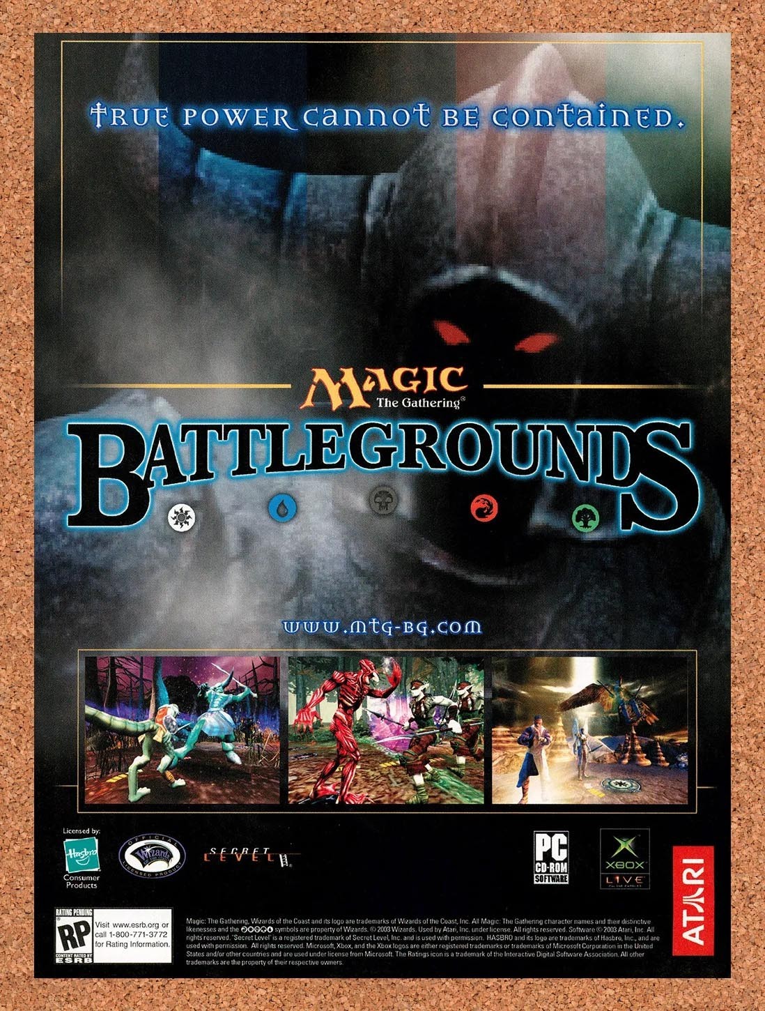 2003 Magic The Gathering Battlegrounds Xbox Original Advertisement / Promo v3