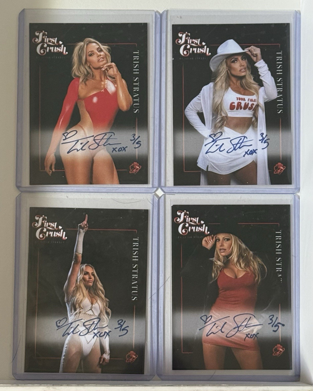 2026 TRISH STRATUS First Crush Auto 4 Card Set #3/5 **RARE & IN HAND**