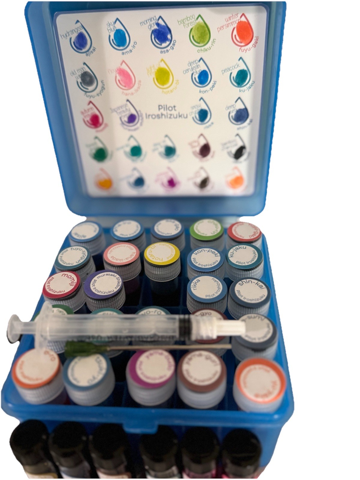 Complete Pilot Iroshizuku 24-Color Fountain Pen Ink Sample set (4ml ea + Case)
