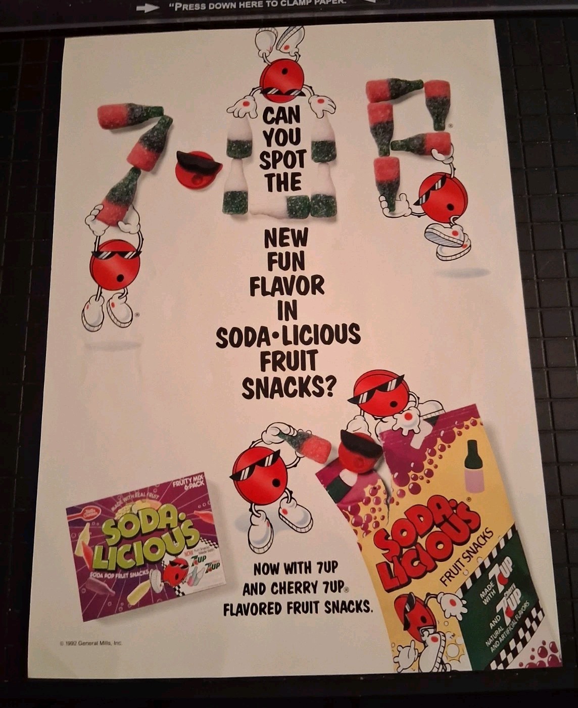 Cool Spot 7 Up Candy Print Ad 8x11 1992