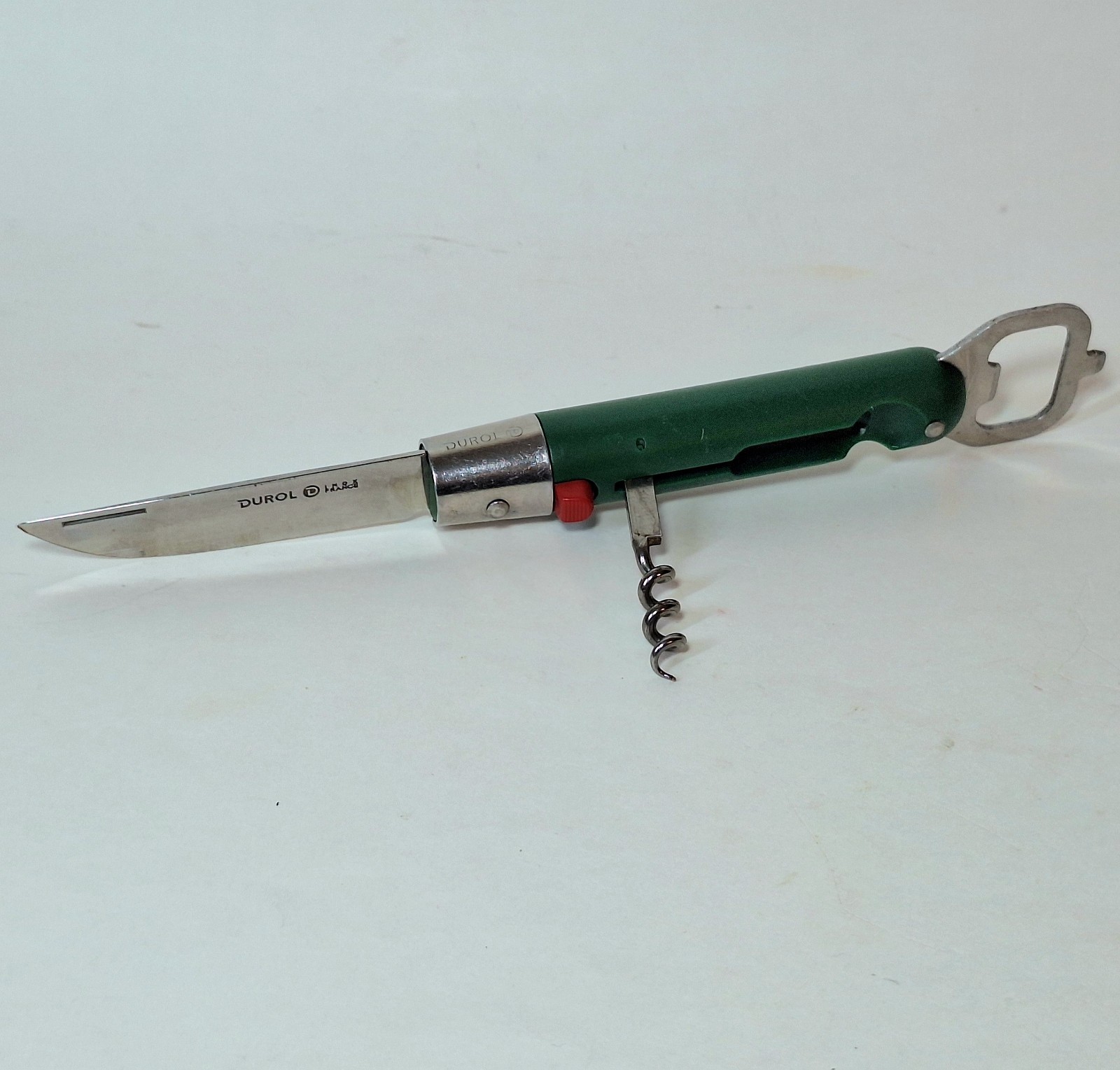 Vintage Durol Brevette Locking Knife  Multi-Tool Corkscrew, Bottle Opener FRANCE