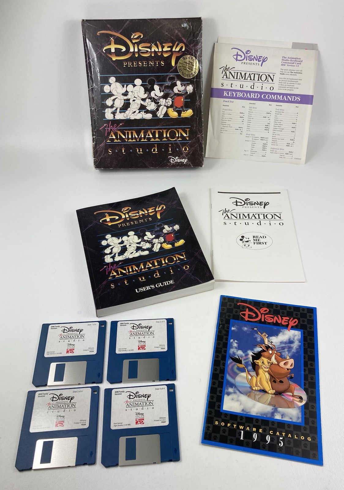 Disney Presents: The Animation Studio Software Original Box w/ Disks Untested