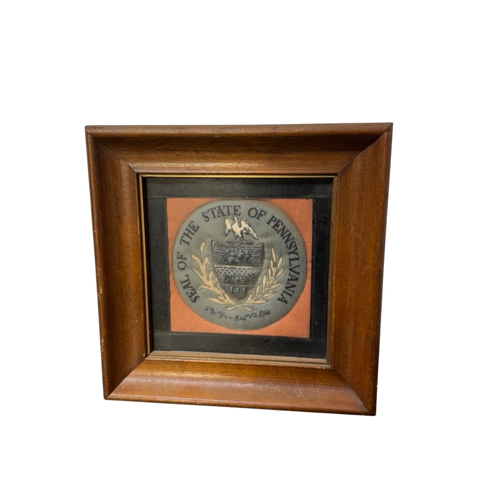 Vintage seal of state of Pennsylvania framed seal