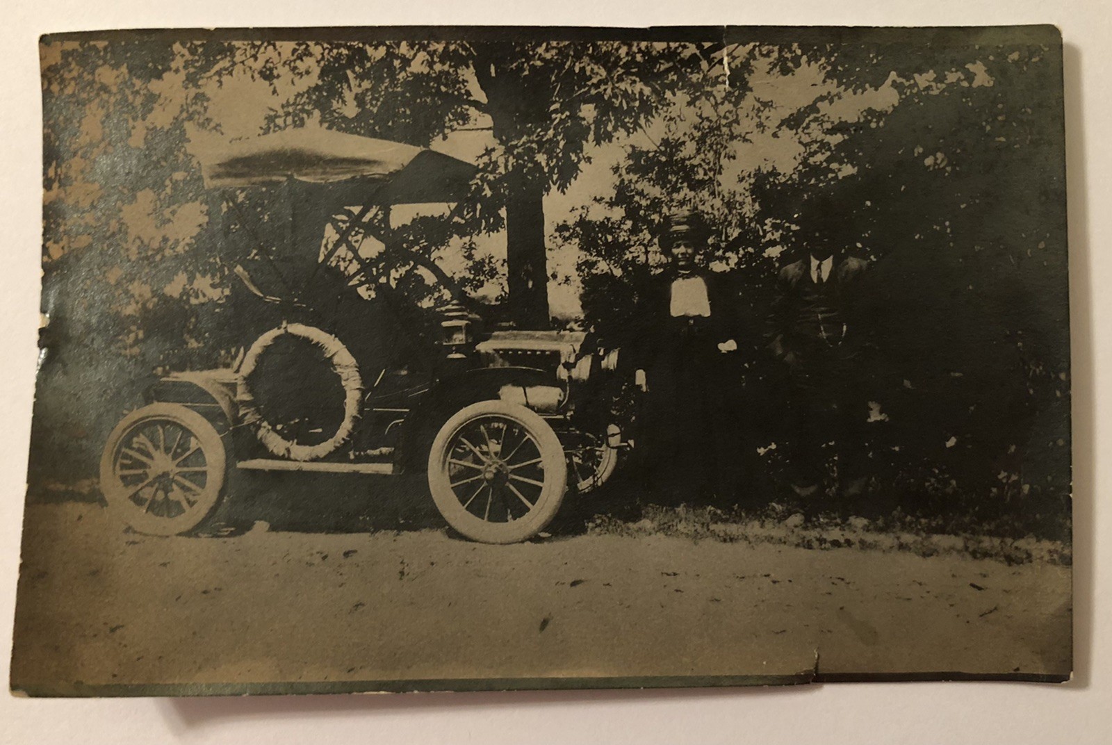 Antique 1911 Photograph 1908 Maxwell Automobile Maumee River Napoleon, Ohio OH