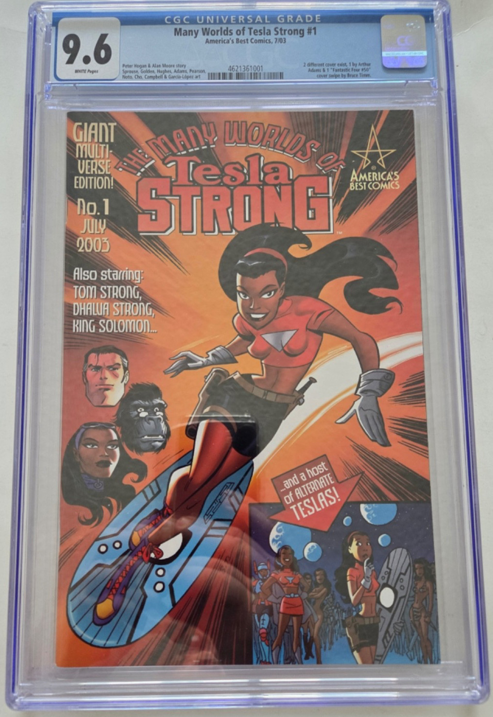 THE MANY WORLDS OF TESLA STRONG #1 CGC 9.6 GRADED 2003 BRUCE TIMM VARIANT COVER