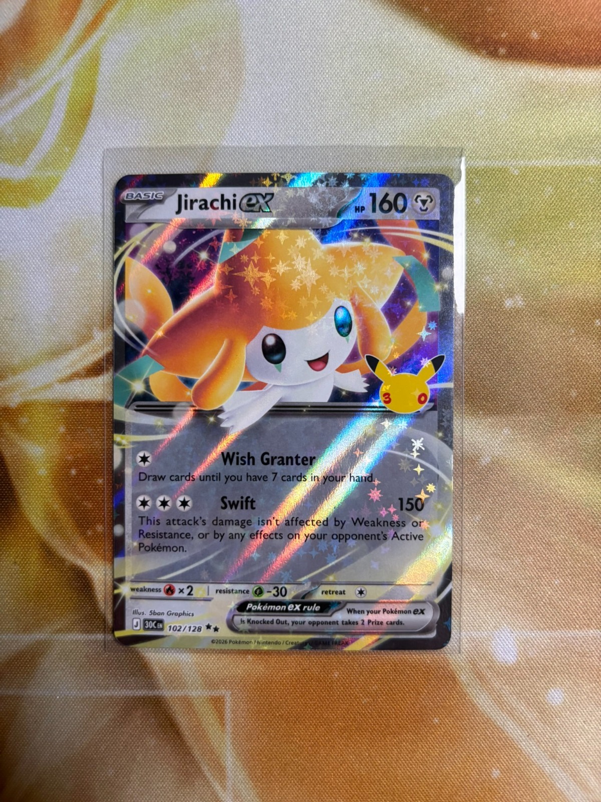 Pokemon 30th Celebrations Anniversary 30C Jirachi ex DR 102/128