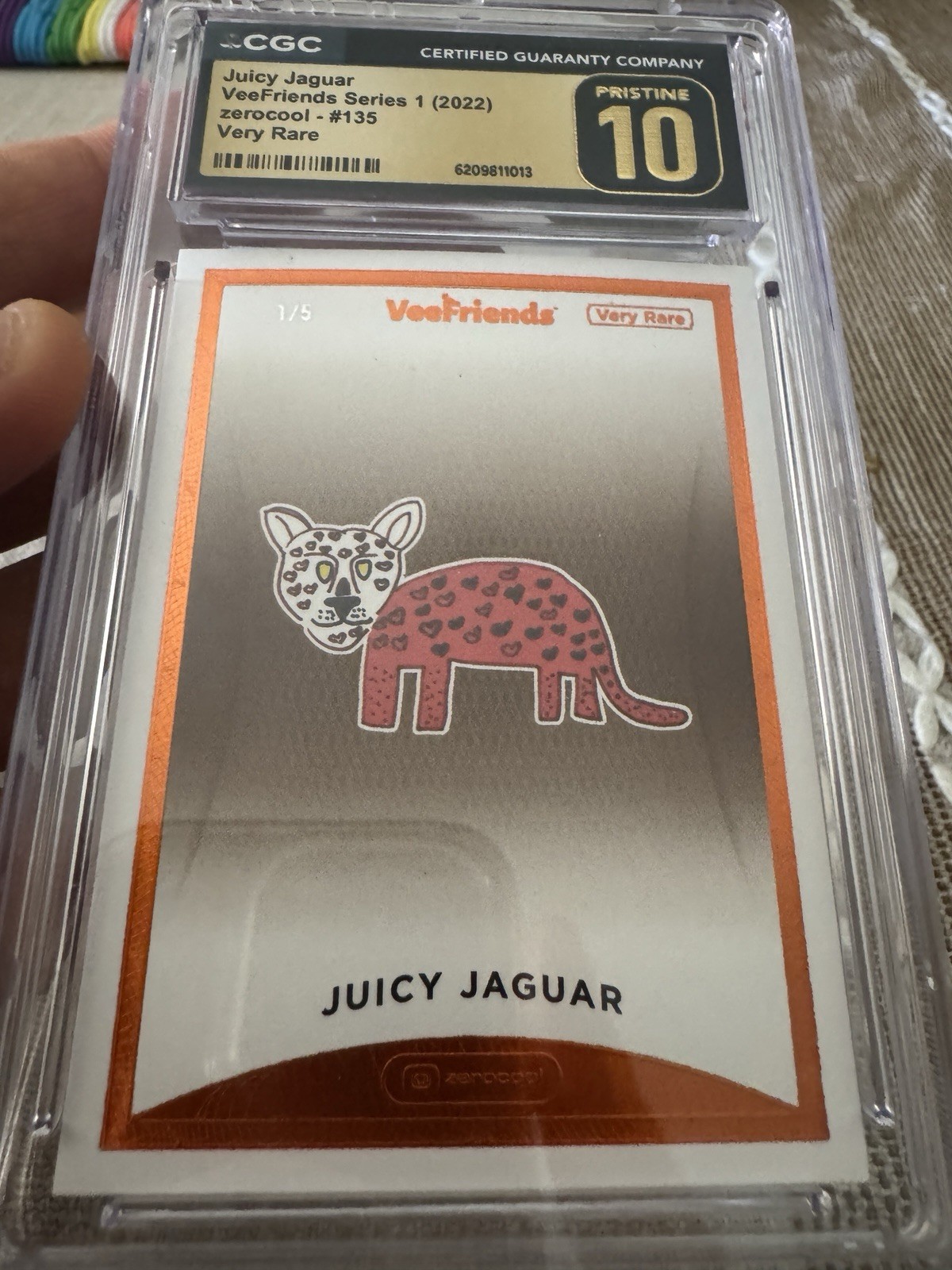 VeeFriends Series 1 ZeroCool Juicy Jaguar 1/5 VR Pristine 10 - Extremely Rare