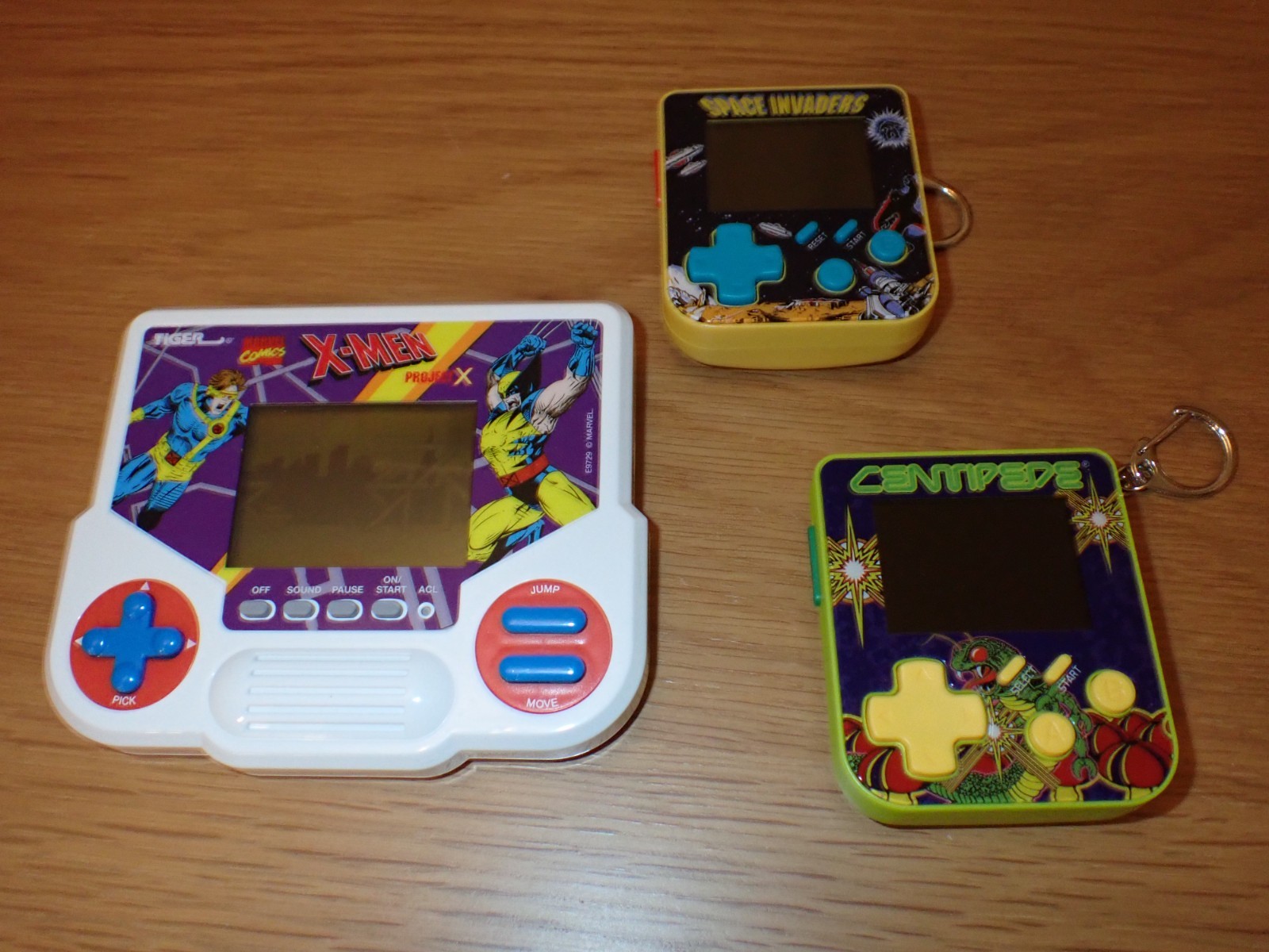 Handheld Electronic Games Lot (3): Centipede, Space Invaders, X-Men
