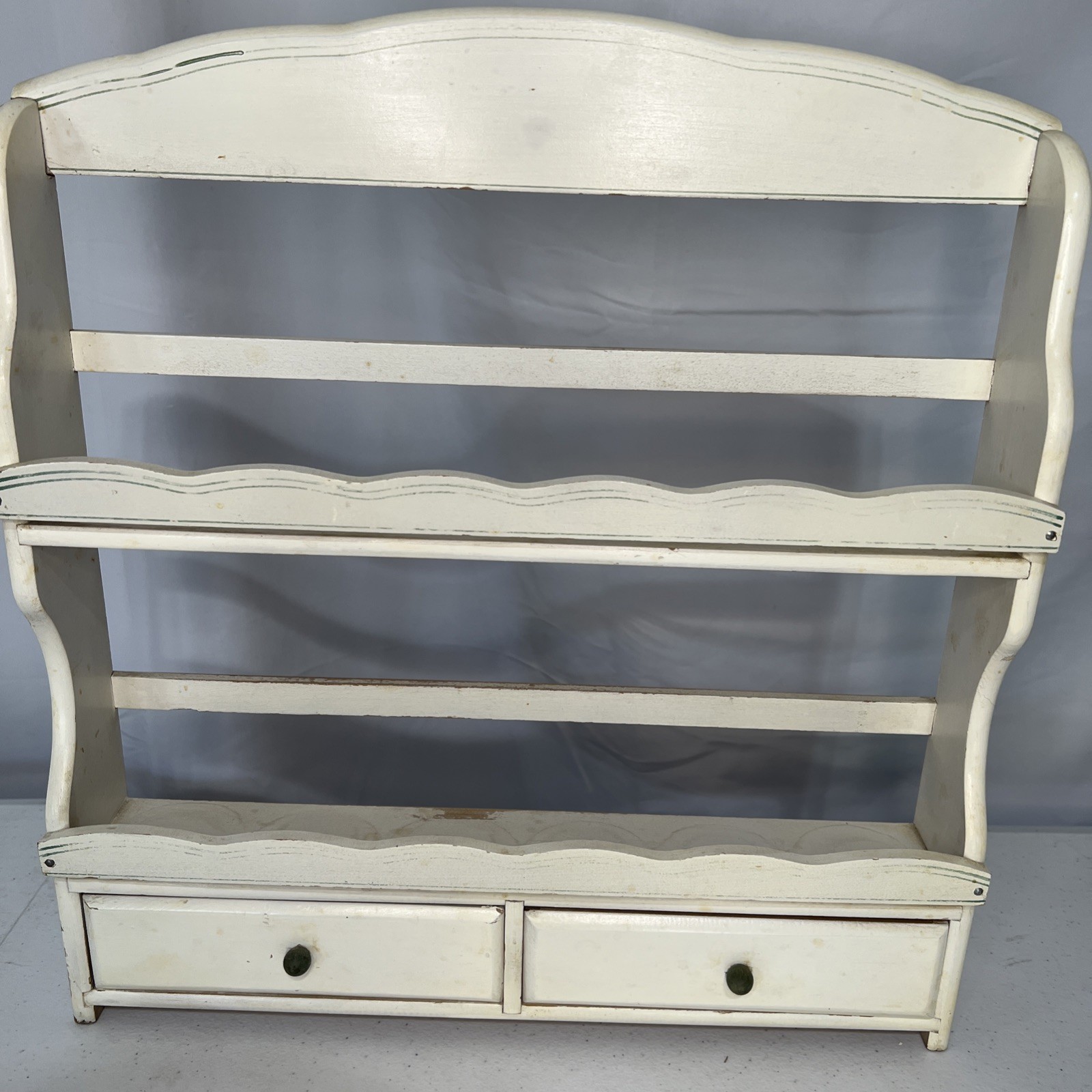 Garden Harvest Spice Rack White Green Vtg 70\'s Japan Grannycore Retro Kitschy 