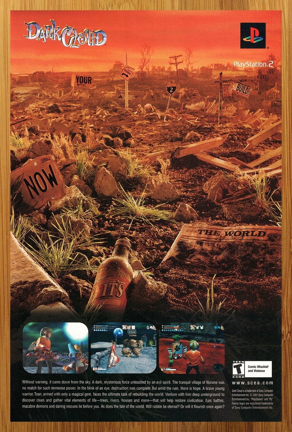 2001 Dark Cloud PS2 Playstation 2 Vintage Print Ad/Poster Official RPG Promo Art