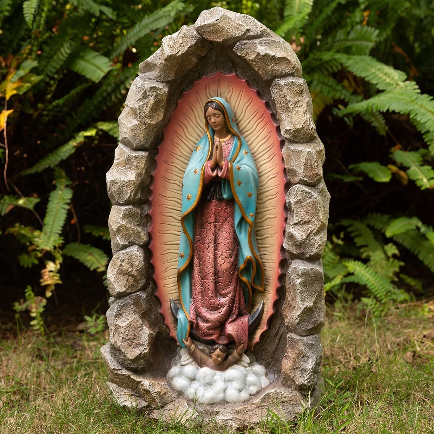 Estatua Virgen de Guadalupe 18.8 pulgadas decoracion catolic interior exterior