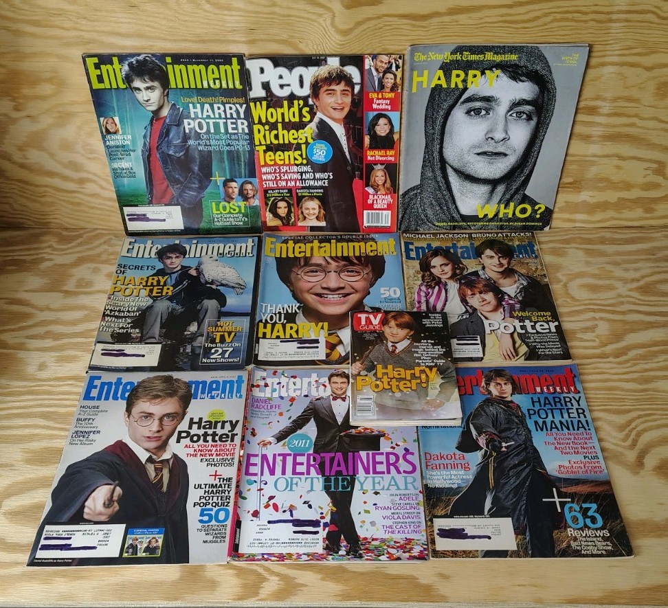 (10) Vtg Harry Potter Daniel Radcliffe Magazine LOT Collectible Crafts Scrapbook