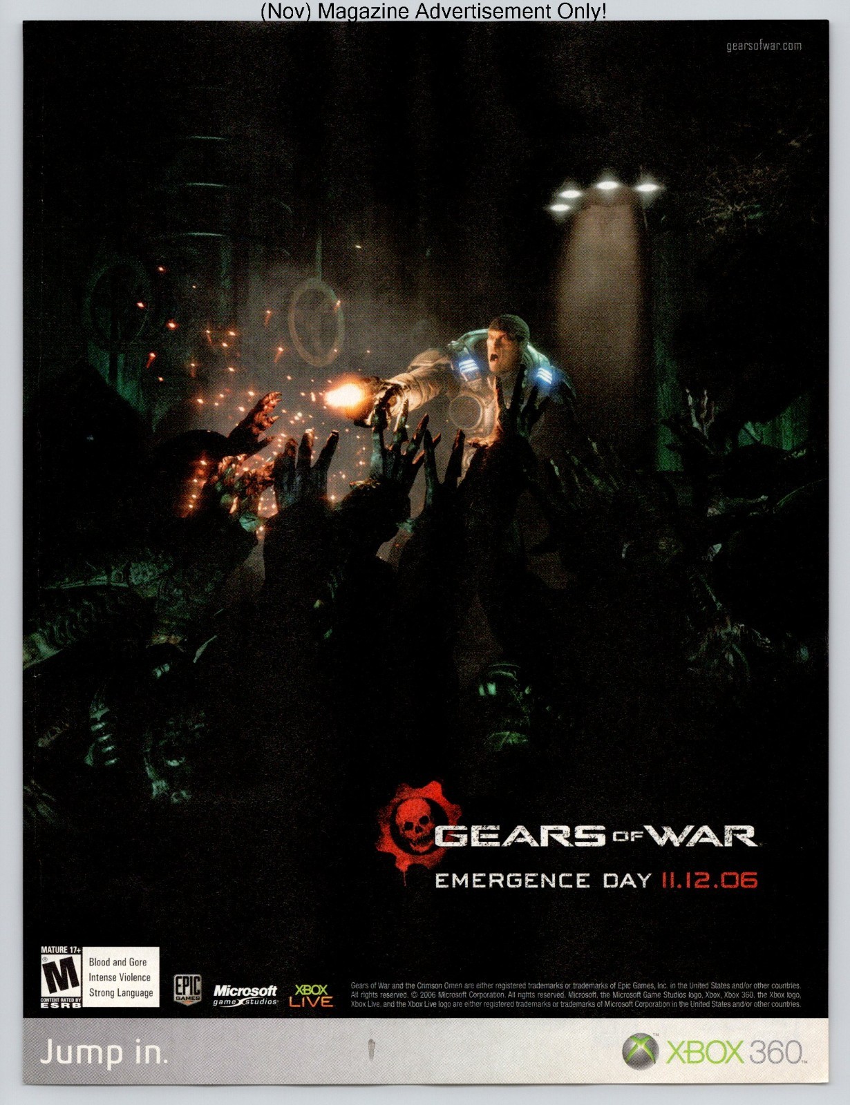 Gears of War Emergence Day Xbox360 shooter 2006 Advertisement