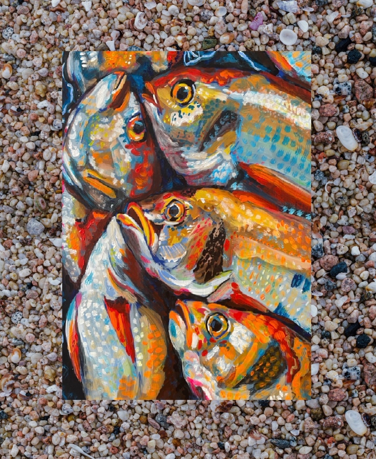 ACEO Art Card PRINT of Hand Painted & Signed Acrylic Original 3.5inx2.5in
