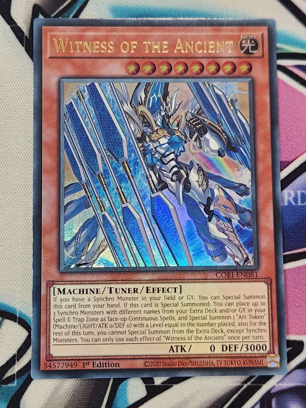 YUGIOH CORI-EN081 Witness of the Ancient Ultra Rare 1ST EDITION 