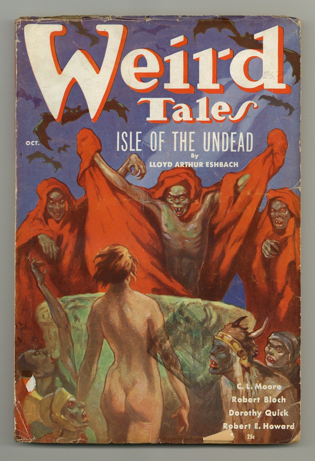 Weird Tales Pulp 1st Series Oct 1936 Vol. 28 #3 VG- 3.5