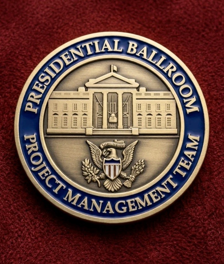 Rare Authentic President Donald Trump White House Ballroom Challenge Coin