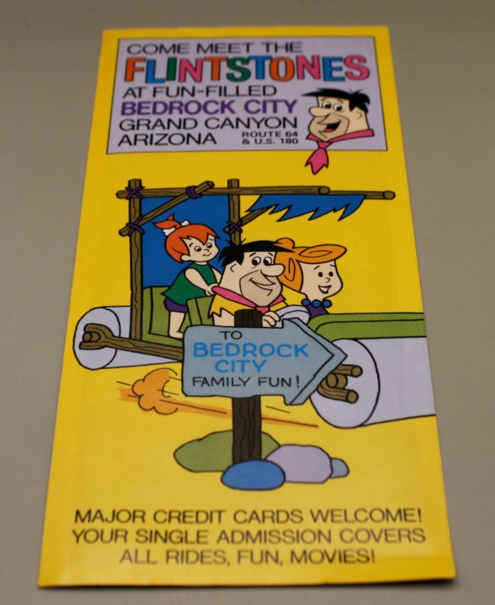 Flintstones Bedrock City Travel Brochure Grand Canyon Arizona