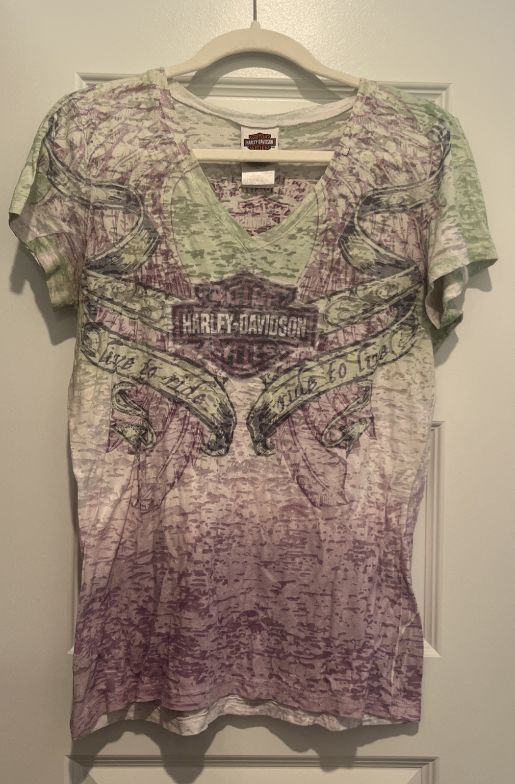 NEW WOT - Harley‑Davidson Womens Shirt Large V‑Neck  Virginia Beach VA