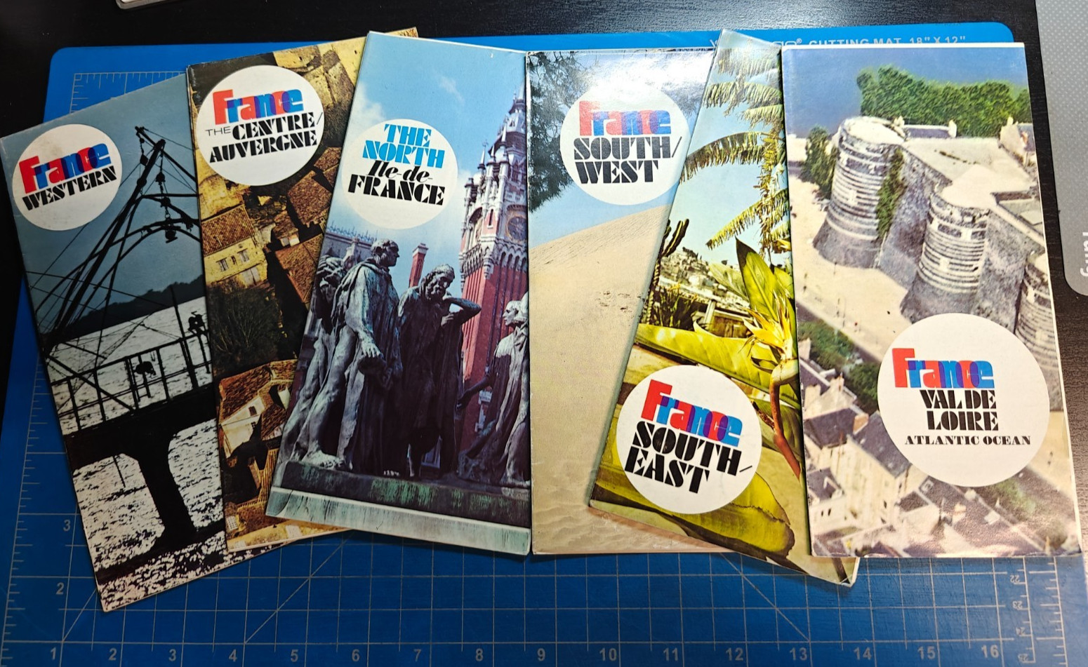 Vintage 1974 France Tourism Map Brochure French Government Travel Ephemera lot