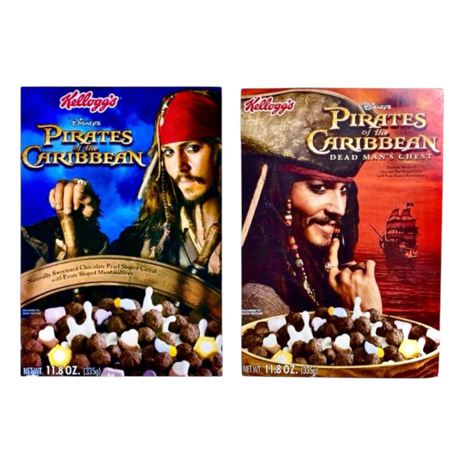 Kellogg’s Disney Pirates Of The Caribbean Complete Sealed Cereal Box Set (2)
