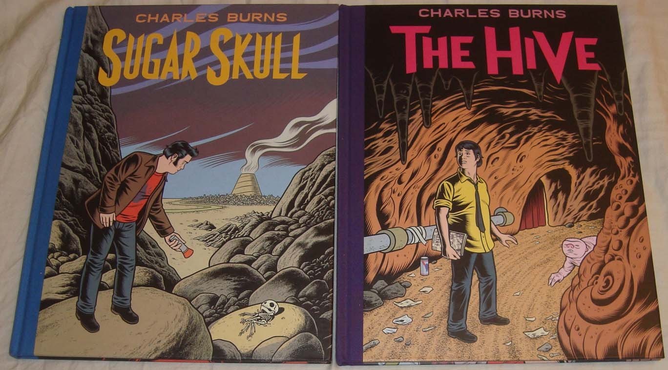Charles Burns THE HIVE/SUGAR SKULL Pantheon 1st print/edition hardcover lot